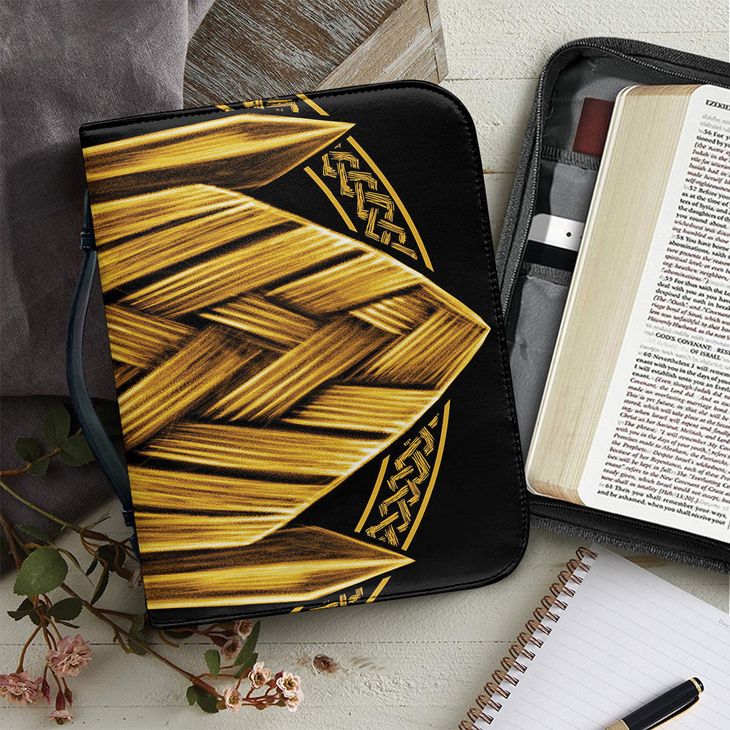 Gold Viking Norse God Odin Print Leather Bible Cover