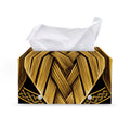 Gold Viking Norse God Odin Print Leather Tissue Box Cover