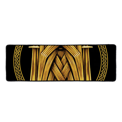 Gold Viking Norse God Odin Print Long Kitchen Mat