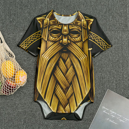 Gold Viking Norse God Odin Print Men's Bodysuit