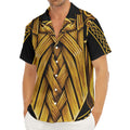 Gold Viking Norse God Odin Print Men's Deep V-Neck Shirt