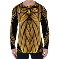 Gold Viking Norse God Odin Print Men's Long Sleeve T-Shirt