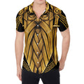 Gold Viking Norse God Odin Print Men's Shirt