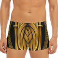 Gold Viking Norse God Odin Print Men's Short Boxer Briefs