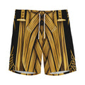 Gold Viking Norse God Odin Print Men's Athletic Shorts