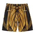 Gold Viking Norse God Odin Print Men's Swim Trunks