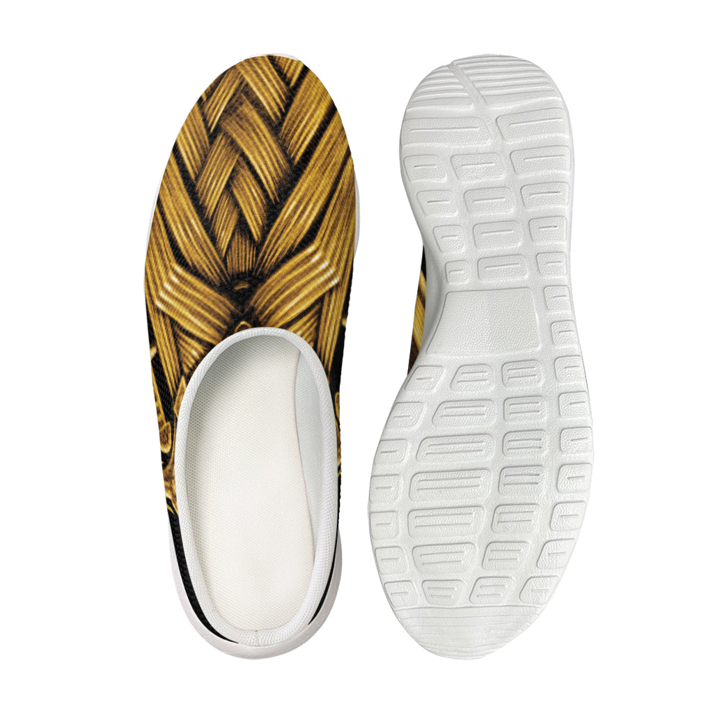 Gold Viking Norse God Odin Print Mesh Casual Shoes