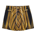 Gold Viking Norse God Odin Print Mesh Shorts