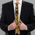 Gold Viking Norse God Odin Print Necktie