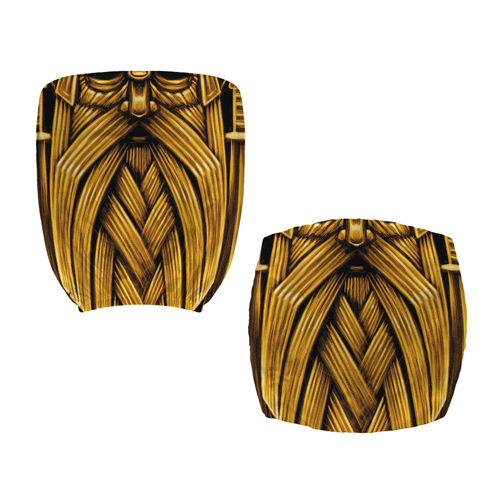 Gold Viking Norse God Odin Print Office Chair Cover