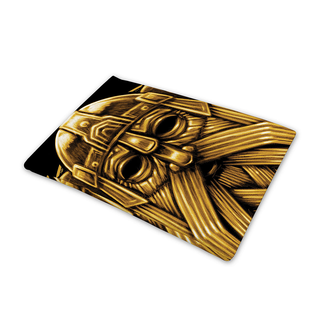 Gold Viking Norse God Odin Print Pet Cooling Mat Cover