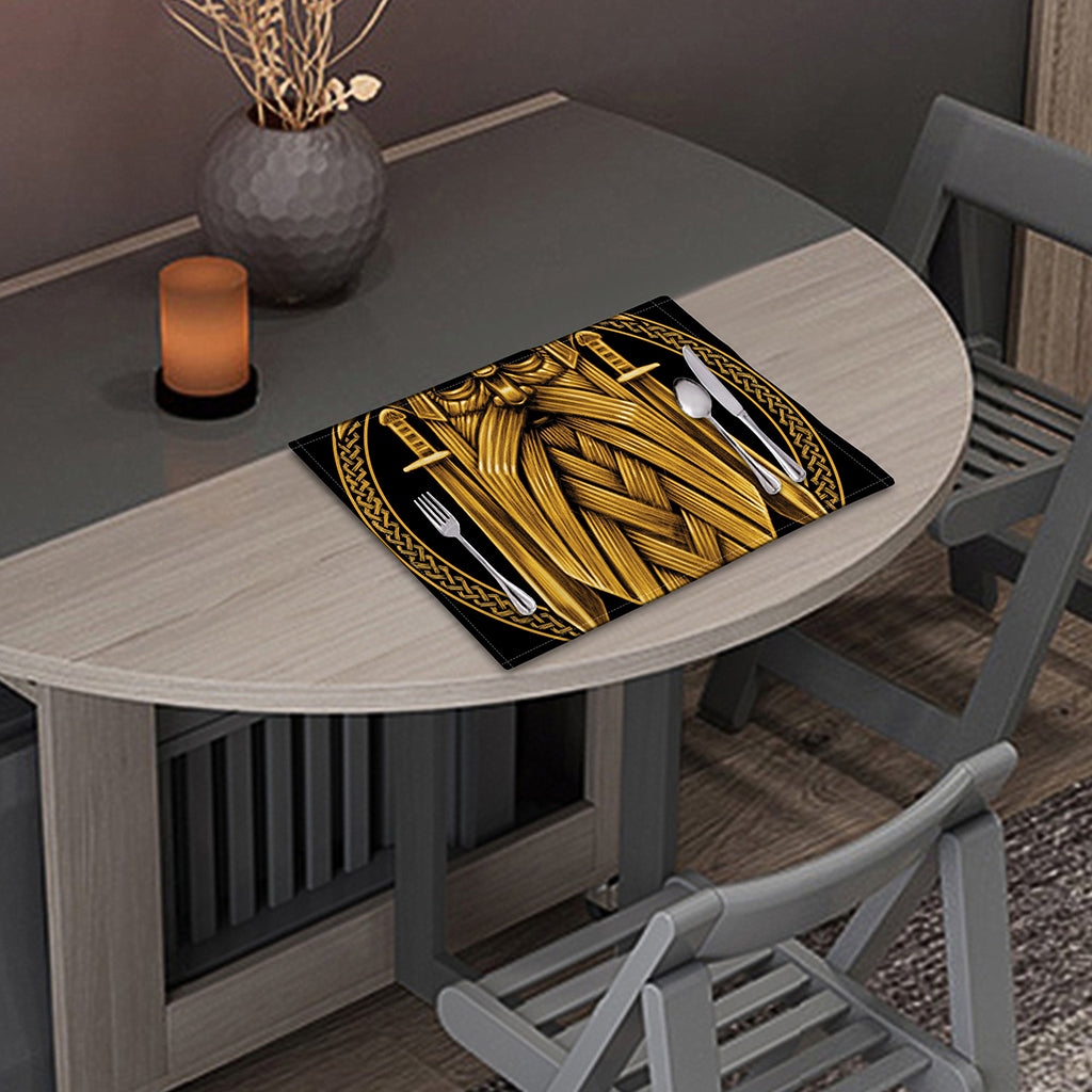 Gold Viking Norse God Odin Print Placemat