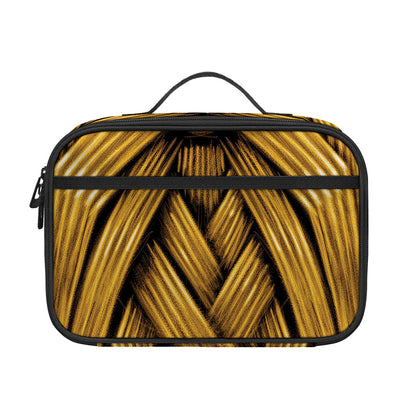 Gold Viking Norse God Odin Print Portable Lunch Bag