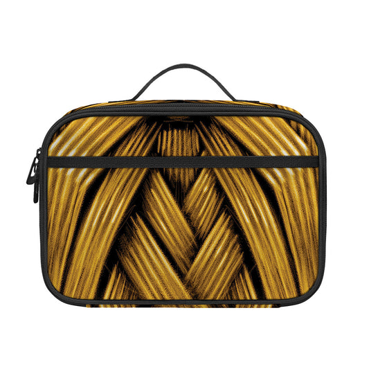 Gold Viking Norse God Odin Print Portable Lunch Bag