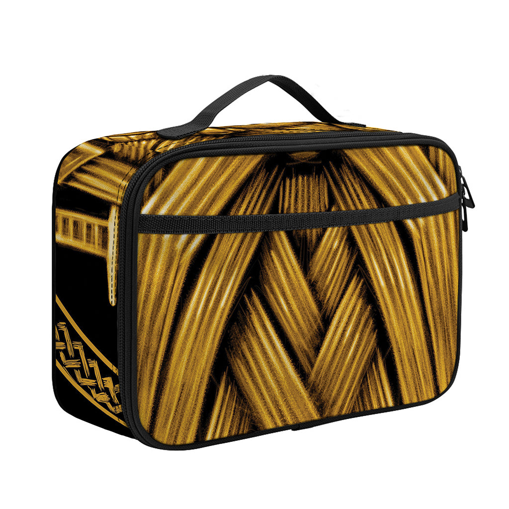 Gold Viking Norse God Odin Print Portable Lunch Bag
