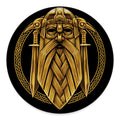Gold Viking Norse God Odin Print Round Floor Mat