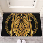 Gold Viking Norse God Odin Print Rubber Doormat