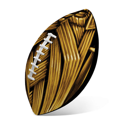 Gold Viking Norse God Odin Print Rugby Ball