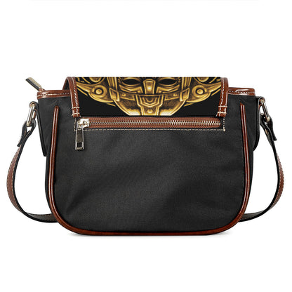 Gold Viking Norse God Odin Print Saddle Bag