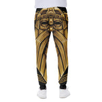 Gold Viking Norse God Odin Print Scuba Joggers