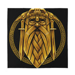 Gold Viking Norse God Odin Print Silk Bandana