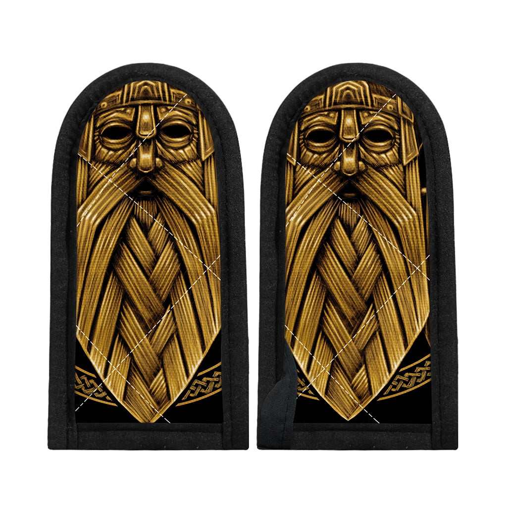 Gold Viking Norse God Odin Print Skillet Handle Cover