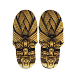 Gold Viking Norse God Odin Print Slippers