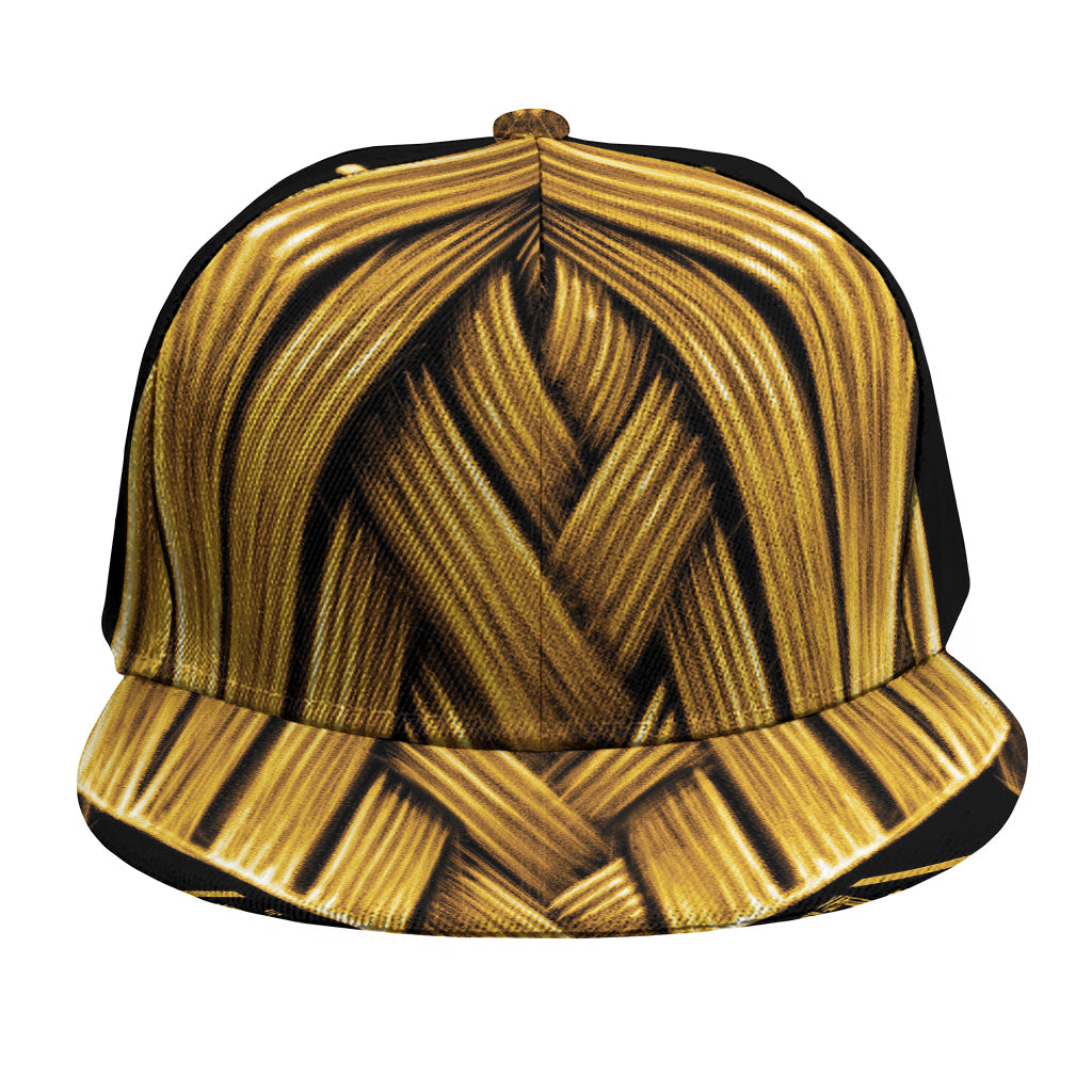 Gold Viking Norse God Odin Print Snapback Cap