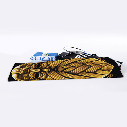 Gold Viking Norse God Odin Print Sports Towel