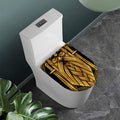 Gold Viking Norse God Odin Print Toilet Lid Cover