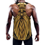 Gold Viking Norse God Odin Print Training Tank Top