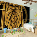 Gold Viking Norse God Odin Print Wall Sticker