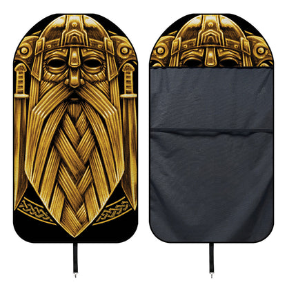Gold Viking Norse God Odin Print Waterproof Car Seat Cover