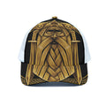 Gold Viking Norse God Odin Print White Mesh Trucker Hat