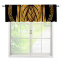 Gold Viking Norse God Odin Print Window Valance