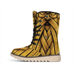 Gold Viking Norse God Odin Print Winter Boots
