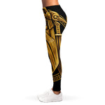 Gold Viking Norse God Odin Print Women's Leggings