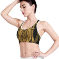 Gold Viking Norse God Odin Print Women's Sports Bra
