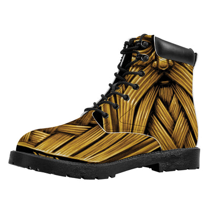 Gold Viking Norse God Odin Print Work Boots