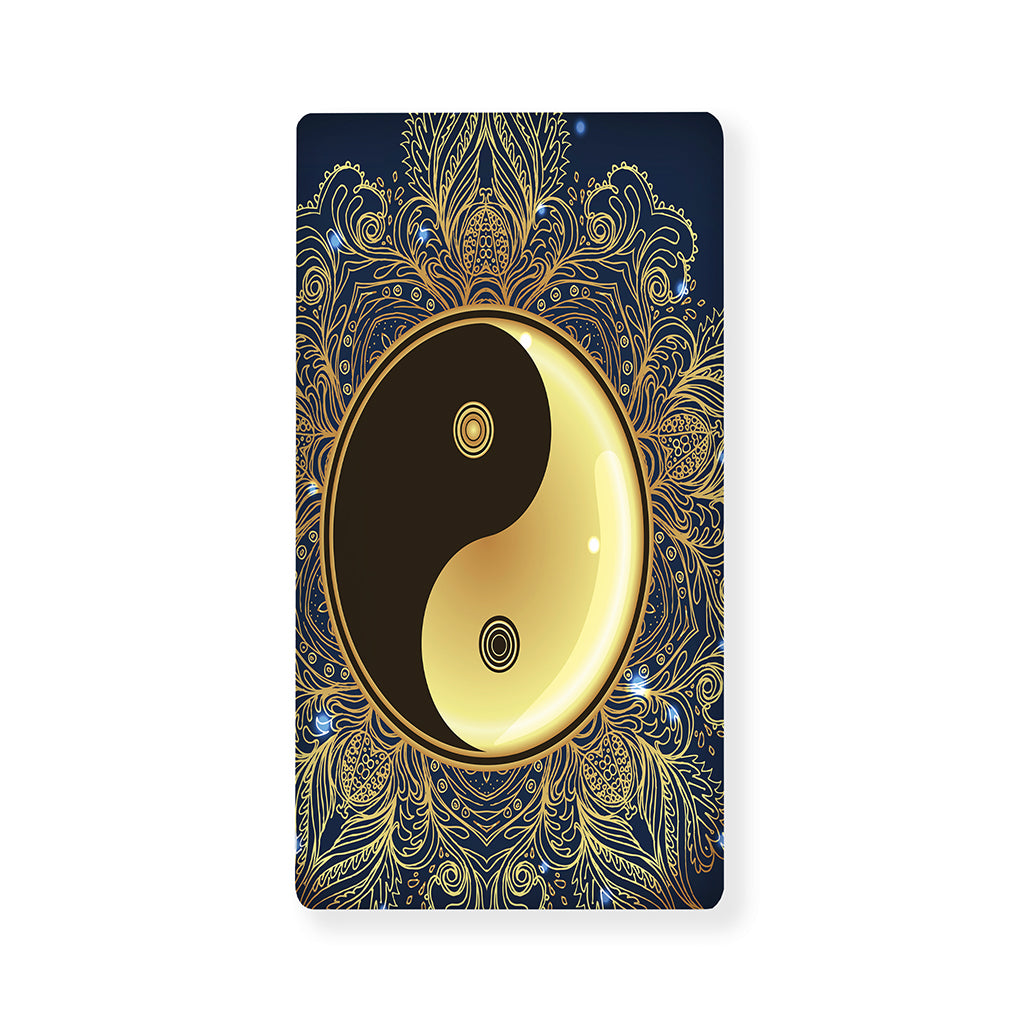Gold Yin Yang Mandala Print Baby Crib Sheet
