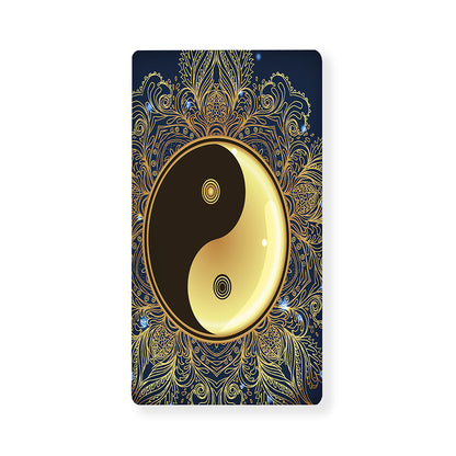 Gold Yin Yang Mandala Print Baby Crib Sheet