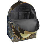 Gold Yin Yang Mandala Print Backpack