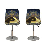 Gold Yin Yang Mandala Print Bar Stool Covers