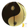Gold Yin Yang Mandala Print Basketball