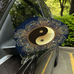Gold Yin Yang Mandala Print Car Side Mirror Covers