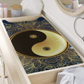 Gold Yin Yang Mandala Print Changing Pad Cover