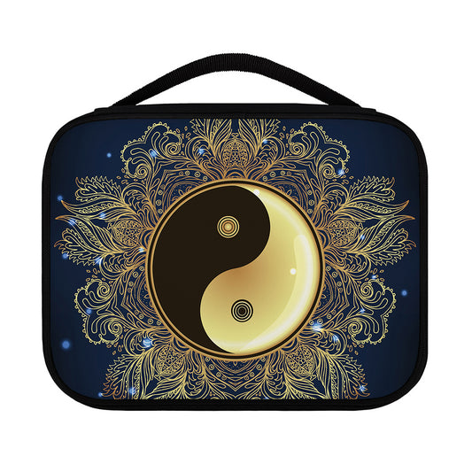 Gold Yin Yang Mandala Print Classic Bible Case