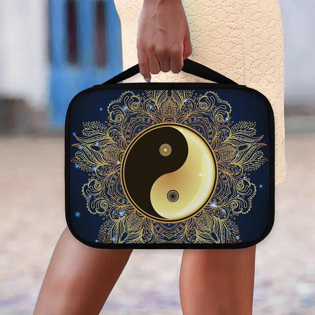Gold Yin Yang Mandala Print Classic Bible Case