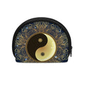 Gold Yin Yang Mandala Print Coin Purse