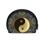Gold Yin Yang Mandala Print Coin Purse